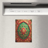 Red Green Decorative Christmas Holiday Magnet (Insitu (Vaatwasser))
