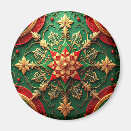 Red Green Decorative Christmas Holiday Magnet