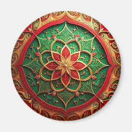 Red Green Decorative Christmas Holiday Magnet