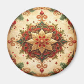 Red Green Decorative Christmas Holiday Magnet (Voorkant)