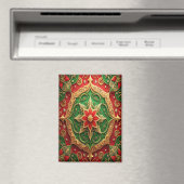 Red Green Decorative Christmas Holiday Magnet (Insitu (Vaatwasser))