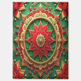 Red Green Decorative Christmas Holiday Magnet