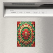 Red Green Decorative Christmas Holiday Magnet (Insitu (Vaatwasser))