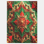Red Green Decorative Christmas Holiday Magnet (Voorkant)