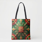 Red Green Decorative Christmas Holiday Tote Bag (Voorkant)