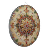 Red Green Decorative Floral Dartboard Dartbord (Voorkant Links)