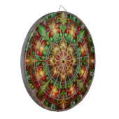 Red Green Decorative Floral Dartboard Dartbord (Voorkant Links)