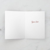 Red Green Decorative Holiday Card Kaart (Binnen)