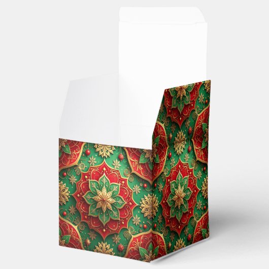 Red Green Decorative Holiday Favor Box Bedankdoosjes (Geopend)