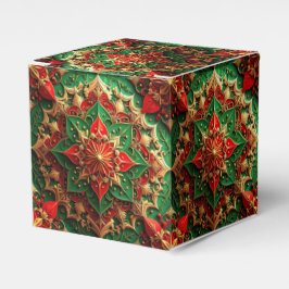 Red Green Decorative Holiday Favor Box Bedankdoosjes