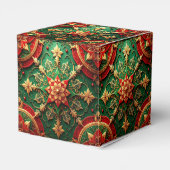 Red Green Decorative Holiday Favor Box Bedankdoosjes (Achterkant)