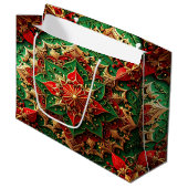 Red Green Decorative Holiday Gift Bag Groot Cadeauzakje (Voorkant Gekanteld)