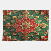 Red Green Decorative Holiday Kitchen Towel Theedoek (Horizontaal)