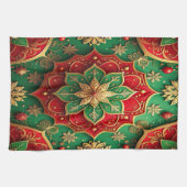 Red Green Decorative Holiday Kitchen Towel Theedoek (Horizontaal)