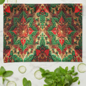 Red Green Decorative Holiday Kitchen Towel Theedoek (Gevouwen)