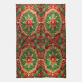 Red Green Decorative Holiday Kitchen Towel Theedoek (Verticaal)