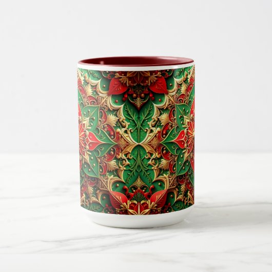 Red Green Decorative Holiday Mug Mok (Midden)