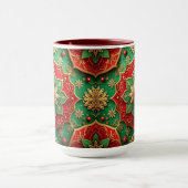 Red Green Decorative Holiday Mug Mok (Midden)