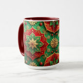 Red Green Decorative Holiday Mug Mok (Voorkant links)