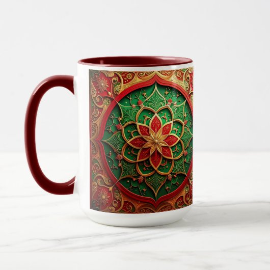 Red Green Decorative Holiday Mug Mok (Links)