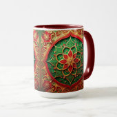 Red Green Decorative Holiday Mug Mok (Voorkant rechts)