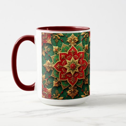 Red Green Decorative Holiday Mug Mok (Links)