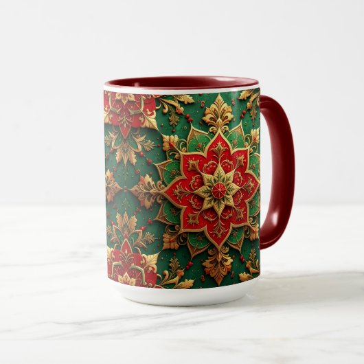 Red Green Decorative Holiday Mug Mok (Voorkant rechts)