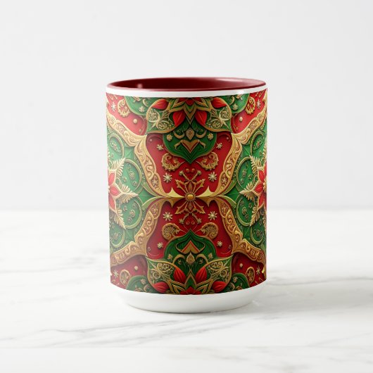 Red Green Decorative Holiday Mug Mok (Midden)