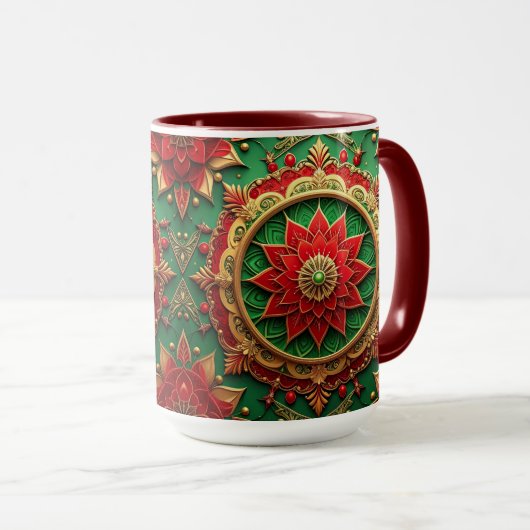 Red Green Decorative Holiday Mug Mok (Voorkant rechts)