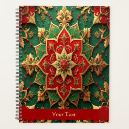 Red Green Decorative Holiday Planner