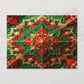 Red Green Decorative Holiday Postcard Briefkaart (Voorkant)