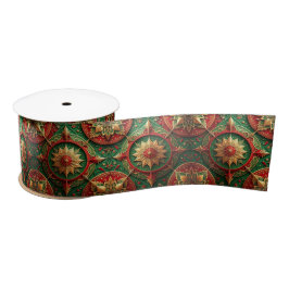 Red Green Decorative Holiday Satin Ribbon Satijnen Lint