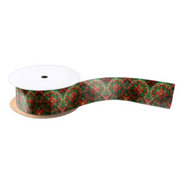 Red Green Decorative Holiday Satin Ribbon Satijnen Lint