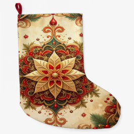 Red Green Decorative Holiday Stocking Grote Kerstsok