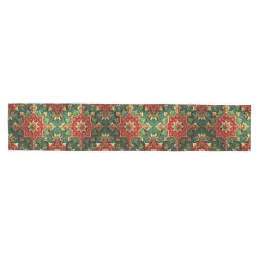 Red Green Decorative Holiday Table Runner Medium Tafelloper (Horizontaal)