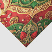 Red Green Decorative Holiday Tissue Paper Tissuepapier (Detail)