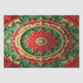 Red Green Decorative Holiday Tissue Paper Tissuepapier (Voorkant)
