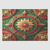 Red Green Decorative Holiday Tissue Paper Tissuepapier (Voorkant)