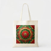 Red Green Decorative Holiday Tote Bag (Voorkant)