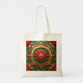 Red Green Decorative Holiday Tote Bag