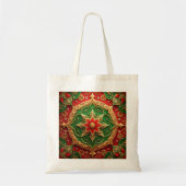Red Green Decorative Holiday Tote Bag (Voorkant)