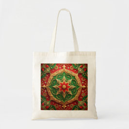 Red Green Decorative Holiday Tote Bag