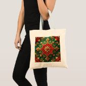 Red Green Decorative Holiday Tote Bag (Voorkant (product))