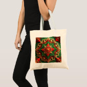 Red Green Decorative Holiday Tote Bag (Voorkant (product))
