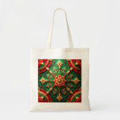Red Green Decorative Holiday Tote Bag (Voorkant)