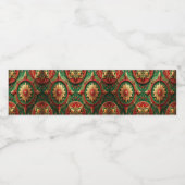 Red Green Decorative Holiday Waterfles Etiket (Enkel label)