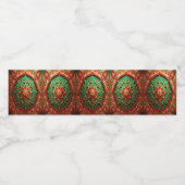 Red Green Decorative Holiday Waterfles Etiket (Enkel label)