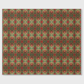 Red Green Decorative Holiday Wrapping Paper Cadeaupapier (Vlak)
