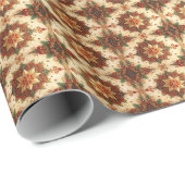 Red Green Decorative Holiday Wrapping Paper Cadeaupapier (Rol Hoek)
