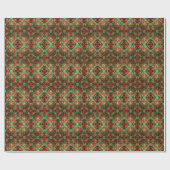Red Green Decorative Holiday Wrapping Paper Cadeaupapier (Vlak)